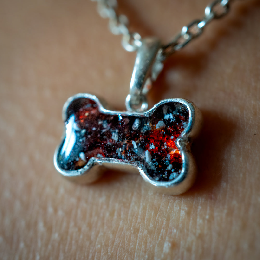 Ashes Dog Bone Pendant