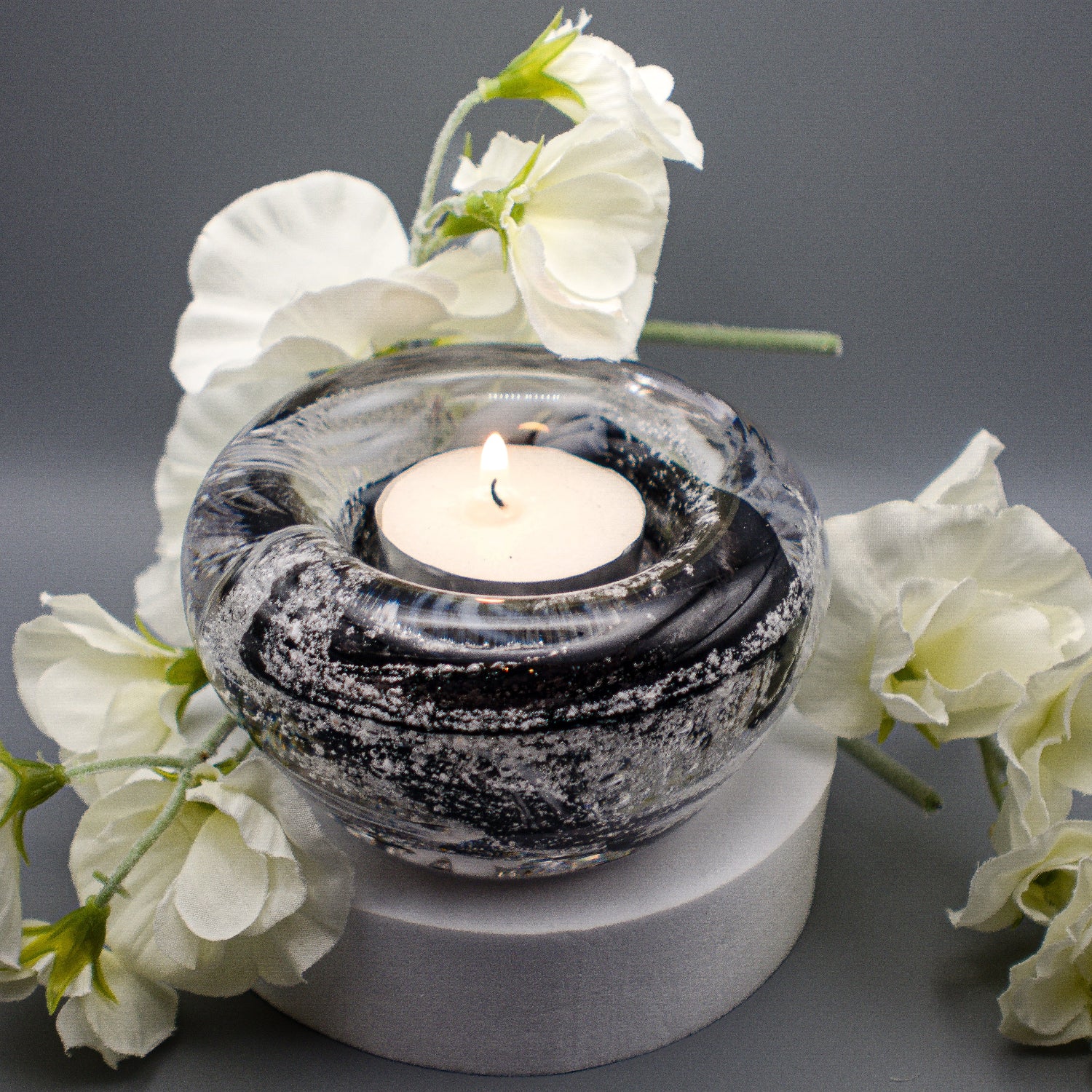 Ashes to Glass Candle Holder - Marbled