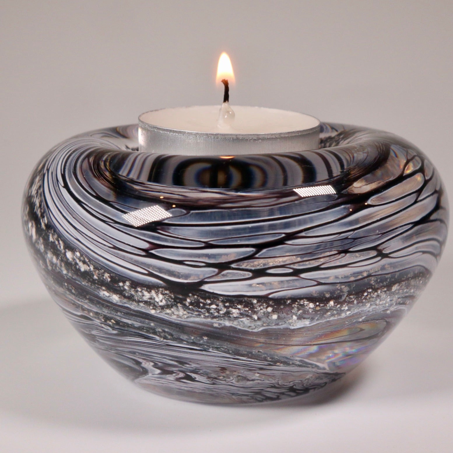 Ashes to Glass Candle Holder - Marbled Colourway