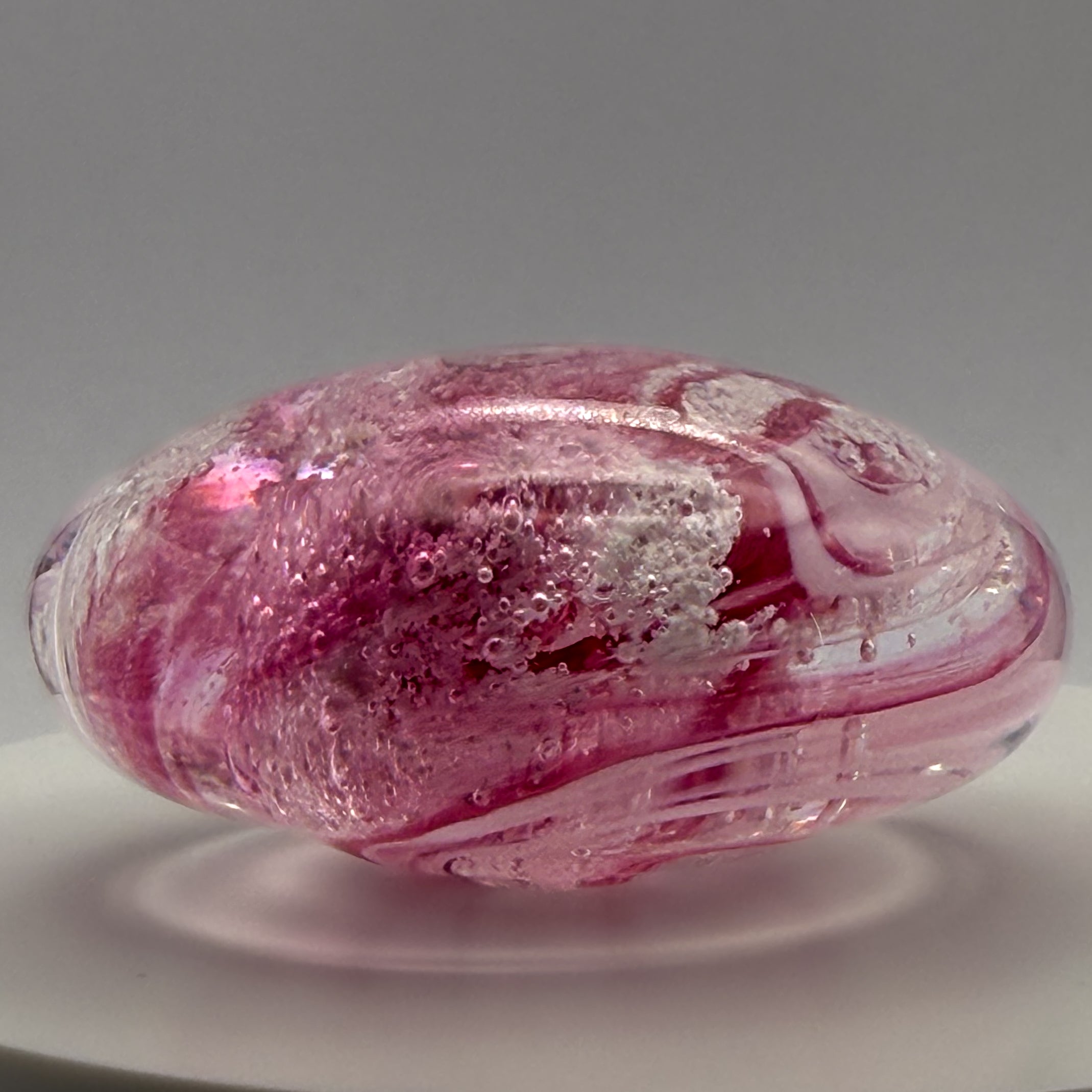 Ashes to Glass Pebble - Ruby & Baby Pink