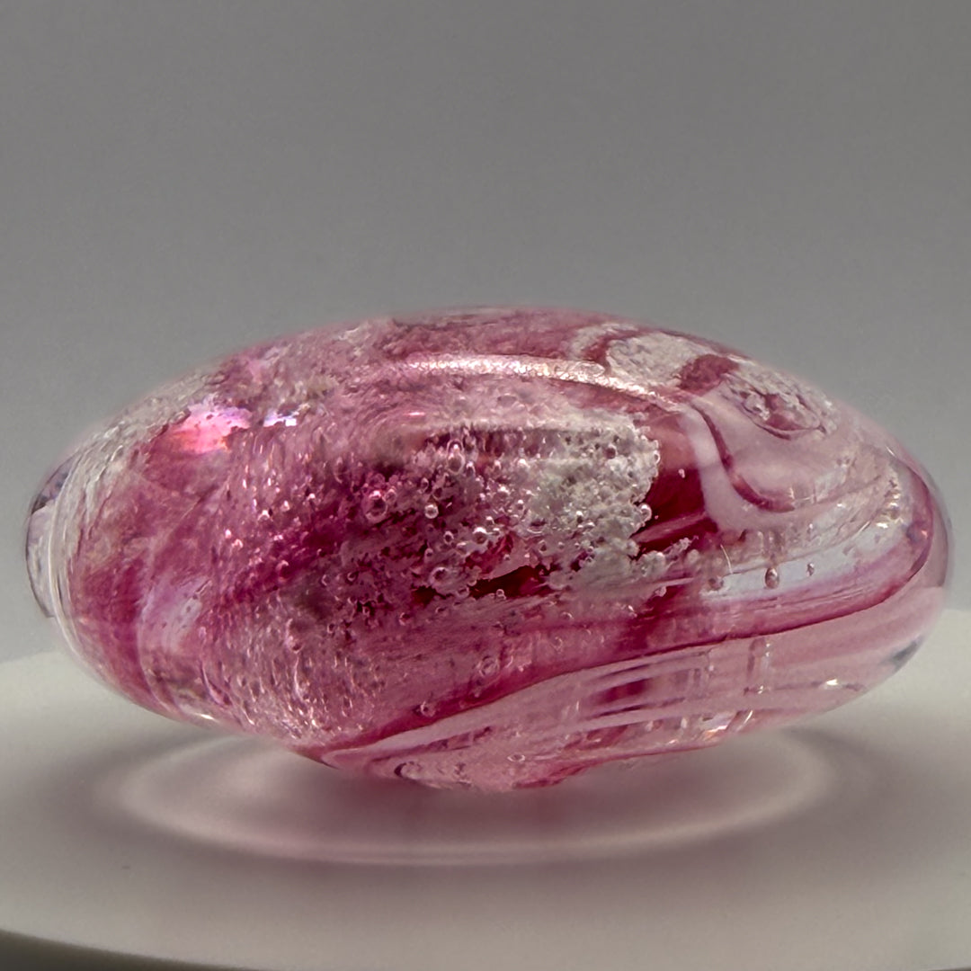Ashes to Glass Pebble - Ruby & Baby Pink