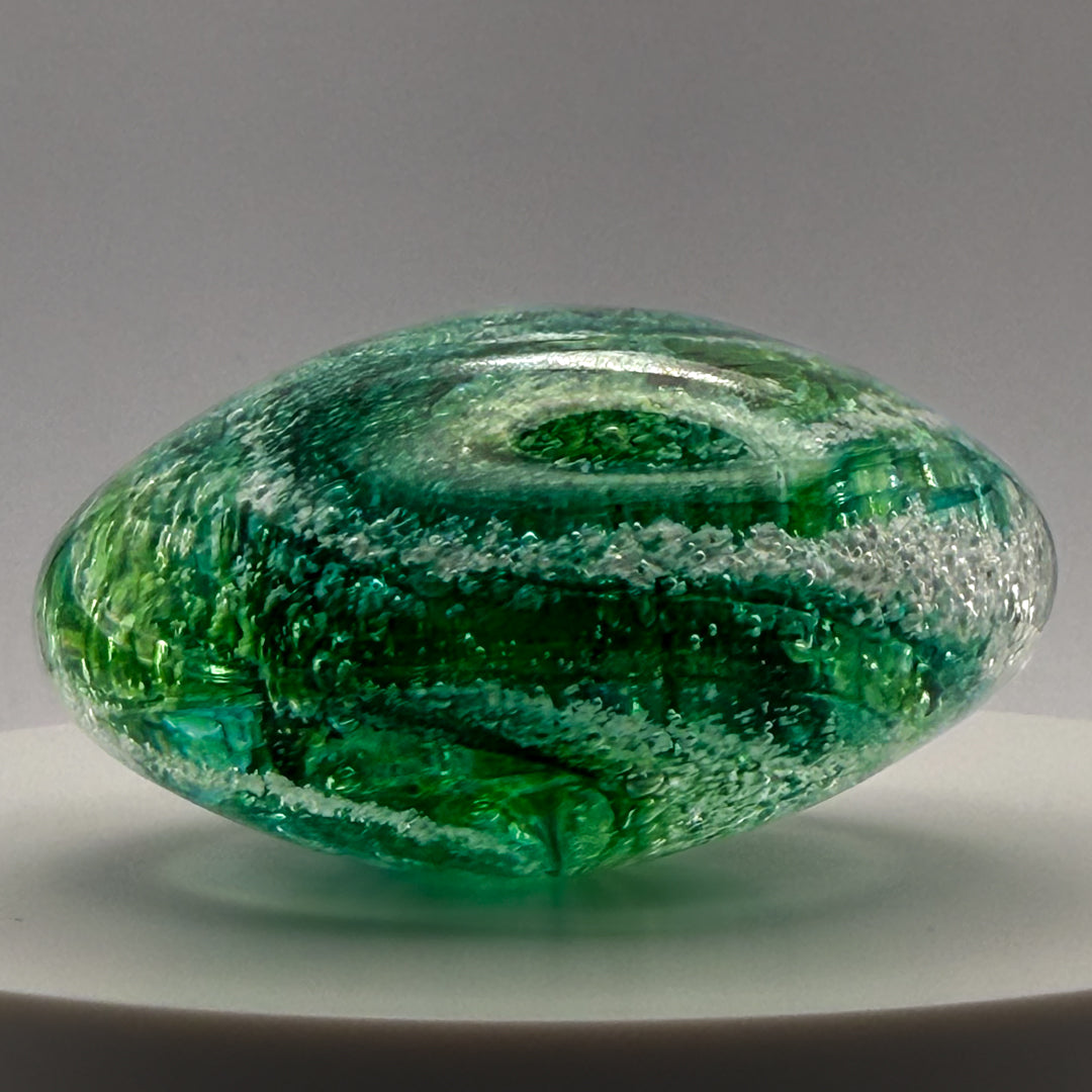 Ashes to Glass Pebble - Spring Greens
