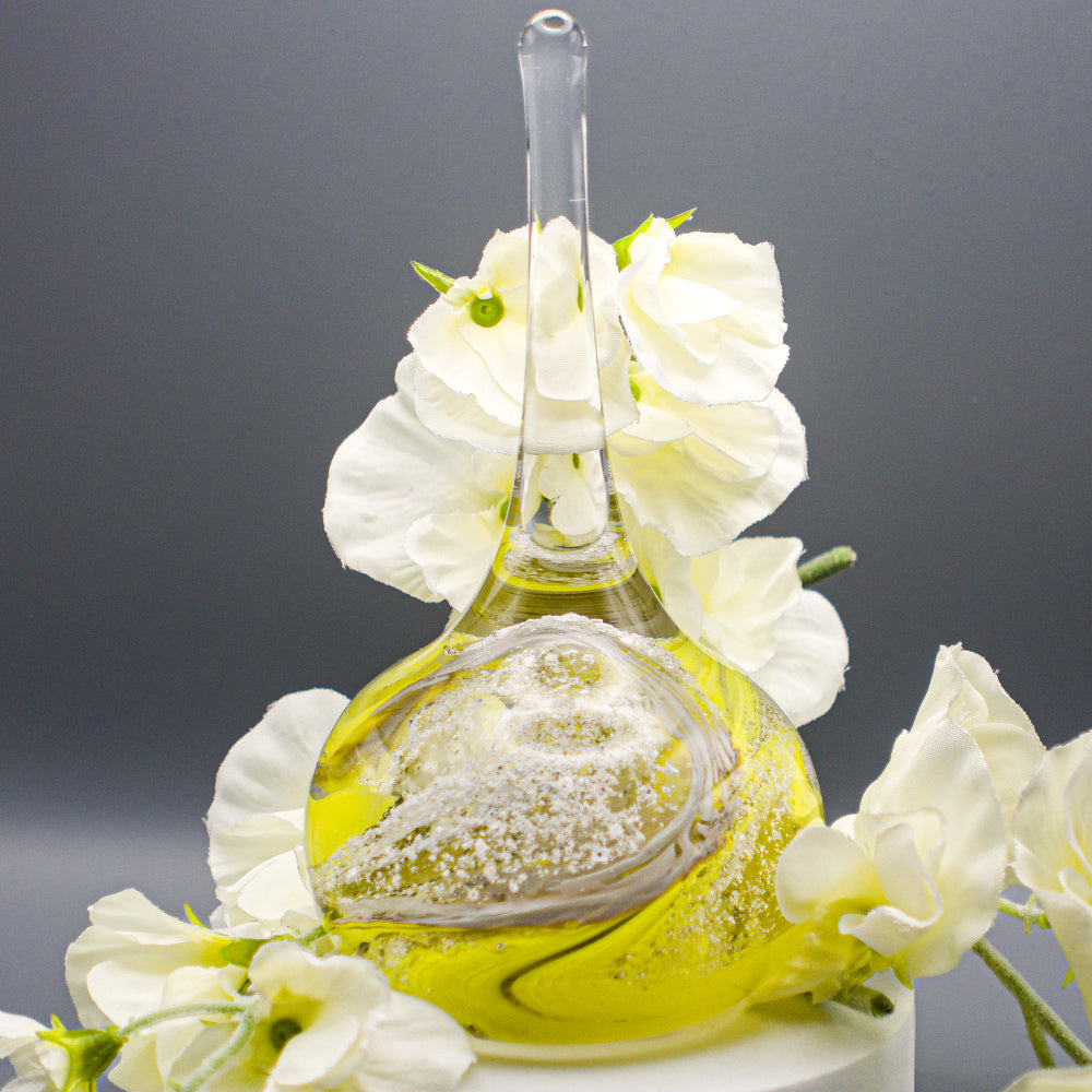 Ashes to Glass Ring Stand - Lemon Yellow & Grey