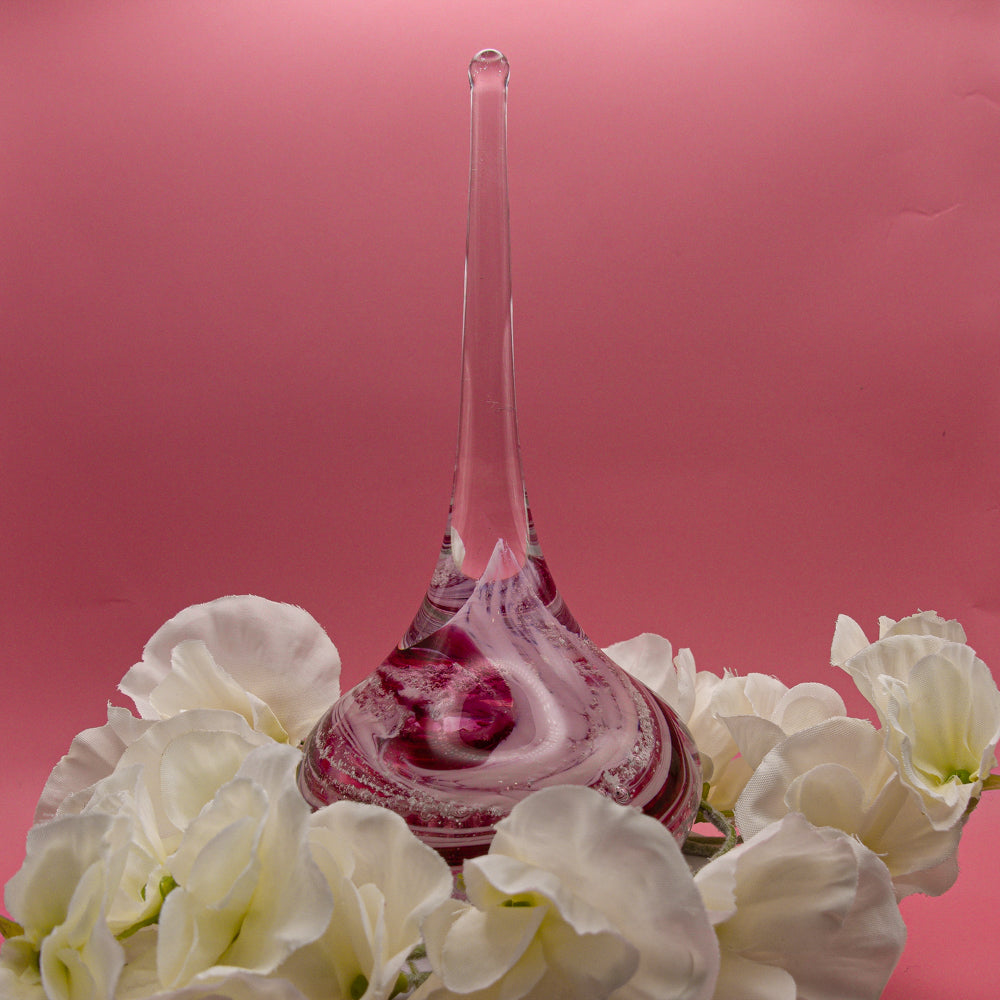 Ashes to Glass Ring Stand - Ruby & Baby Pink