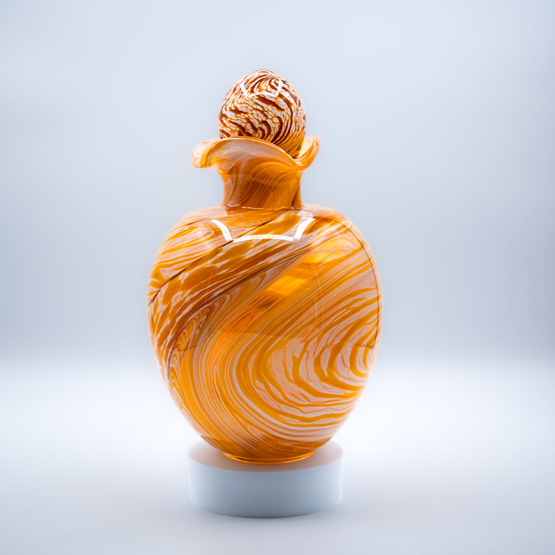 Glass Urn - Orange