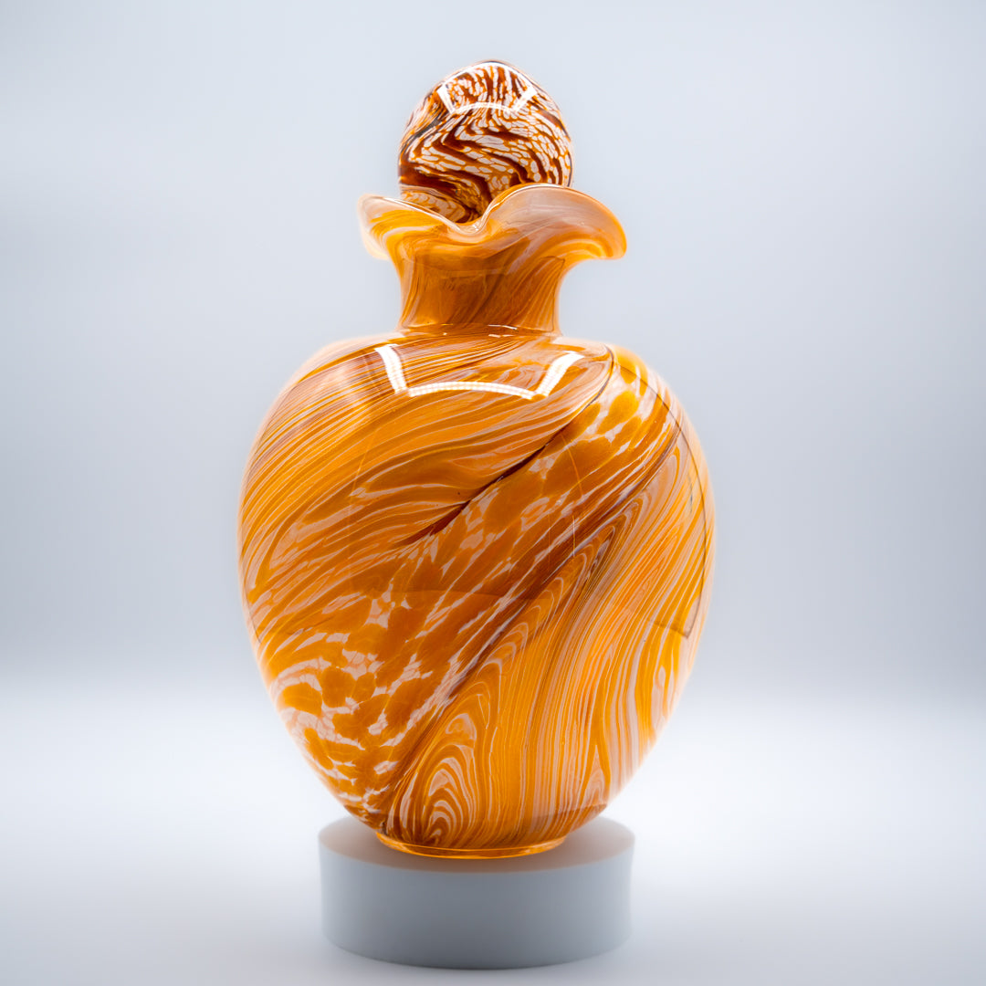 Glass Urn - Orange