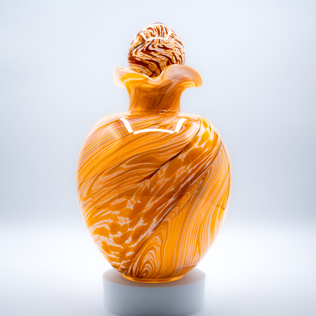 Glass Urn - Orange