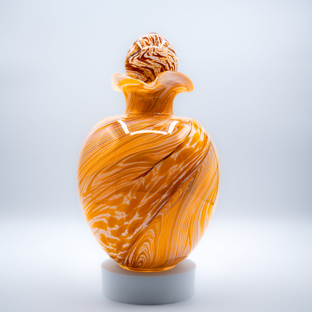 Glass Urn - Orange