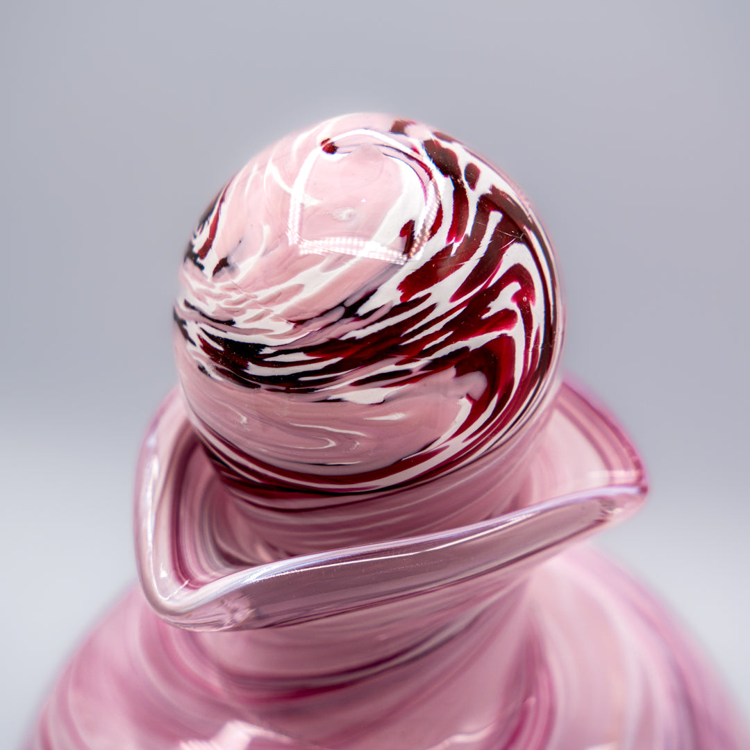 Glass Urn - Ruby & Baby Pink