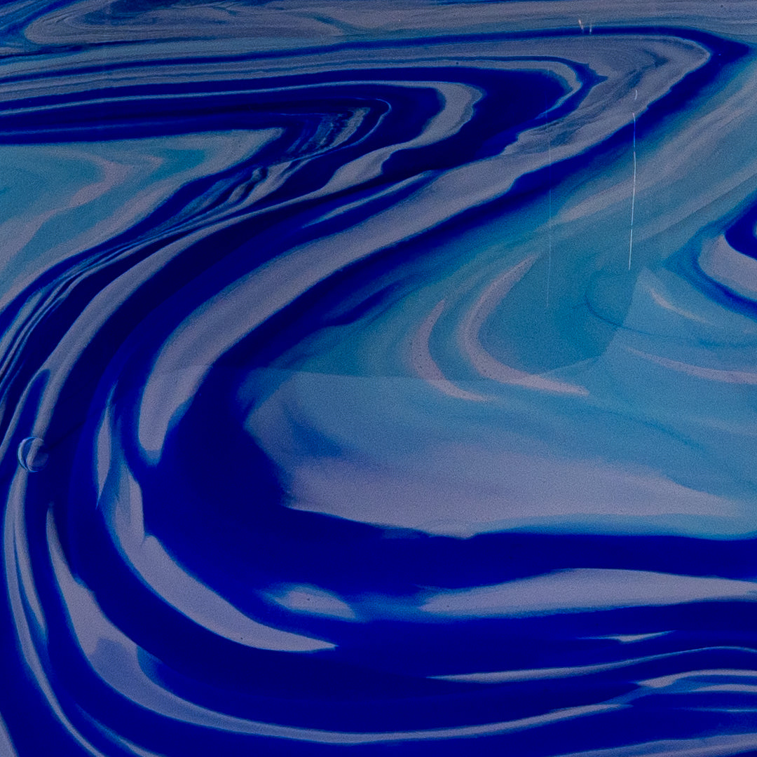 Glass Urn Colour - Royal Blue & Baby Blue