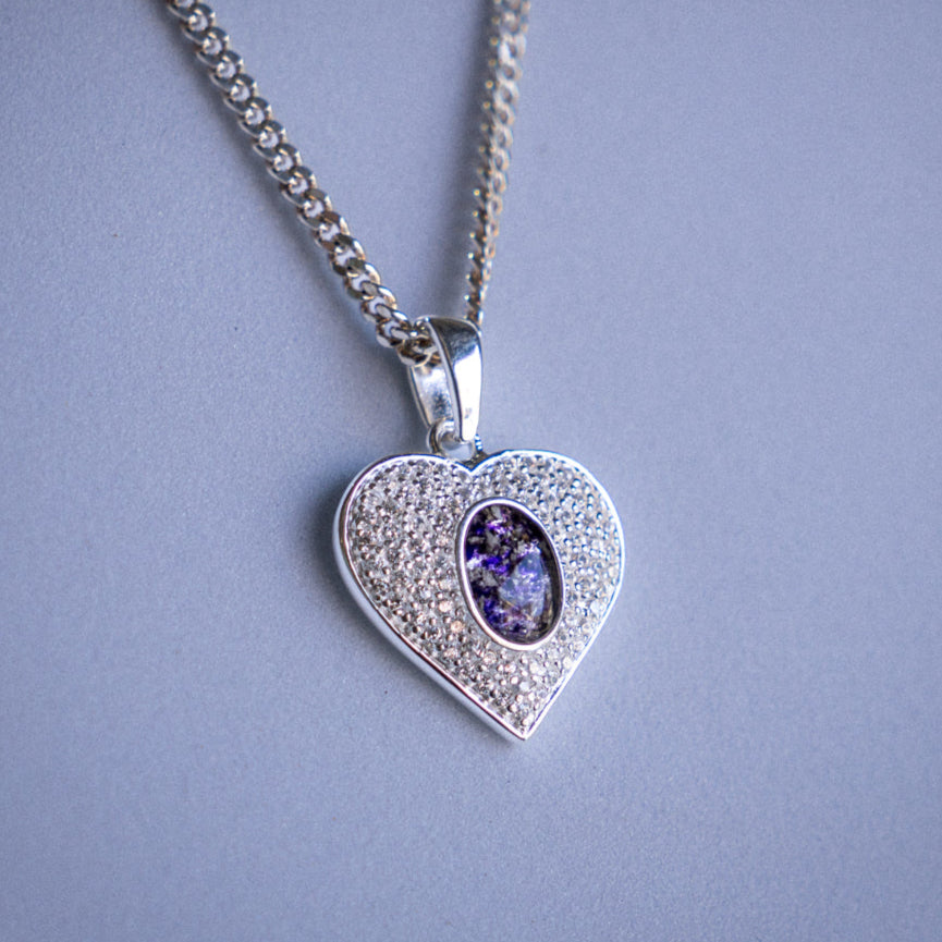 Heart Pendant with CZ