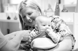 New born baby hand print