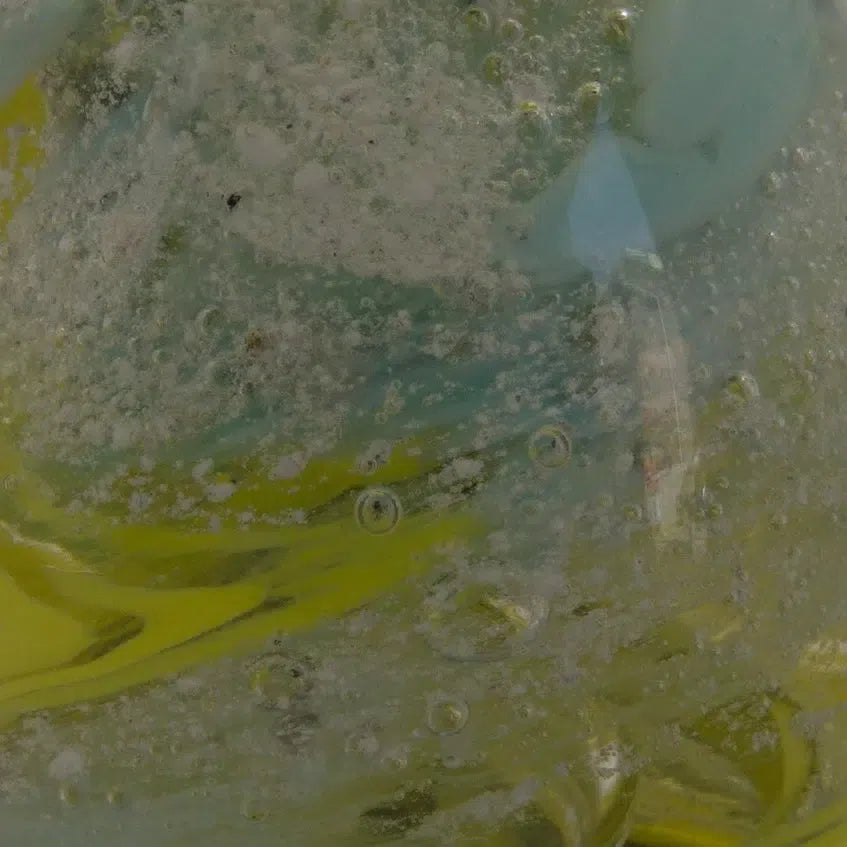 lemon yellow and turquoise colourway for ashes to glass memorials