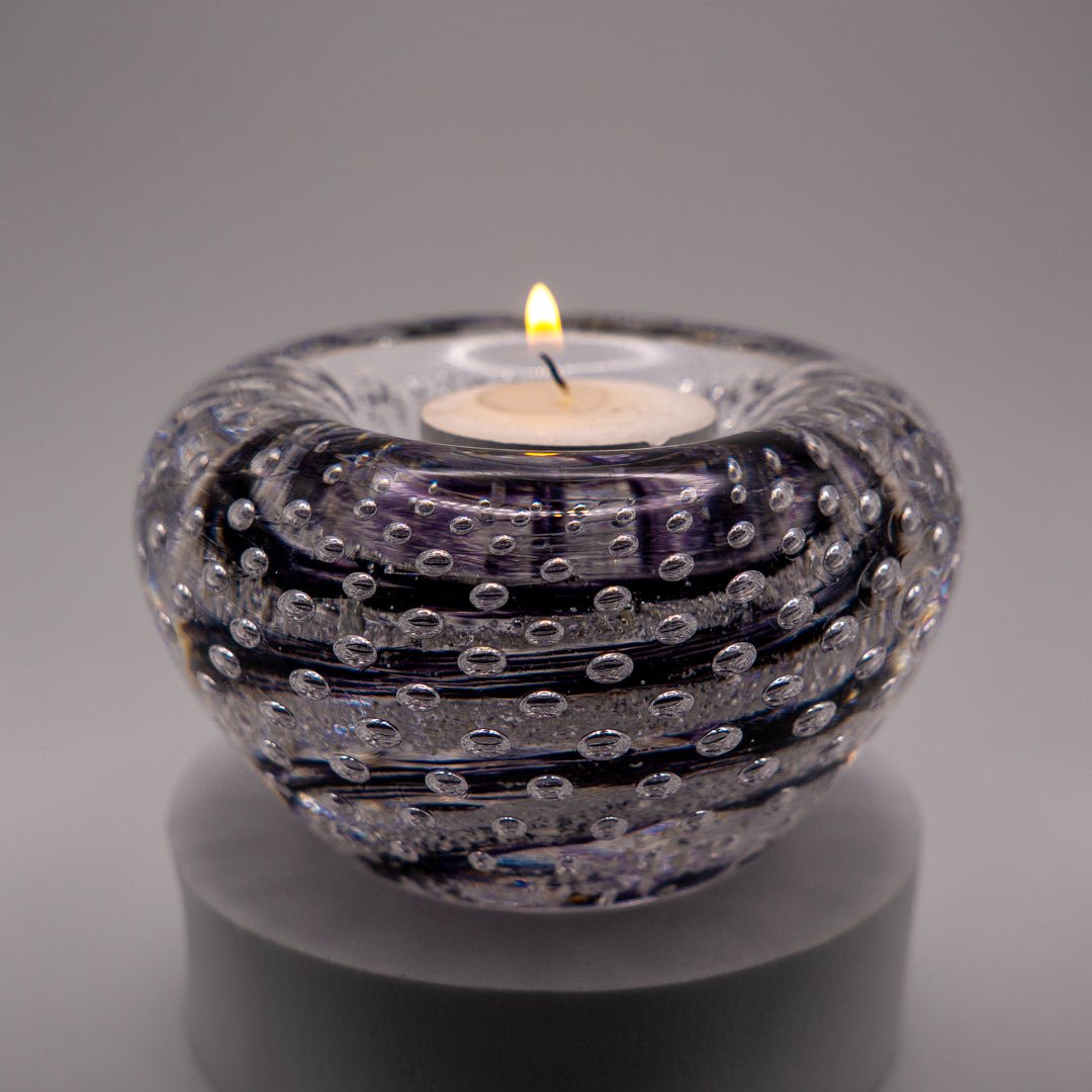 A Light That Lasts: The Ashes-to-Glass Bubbled Candle Holder