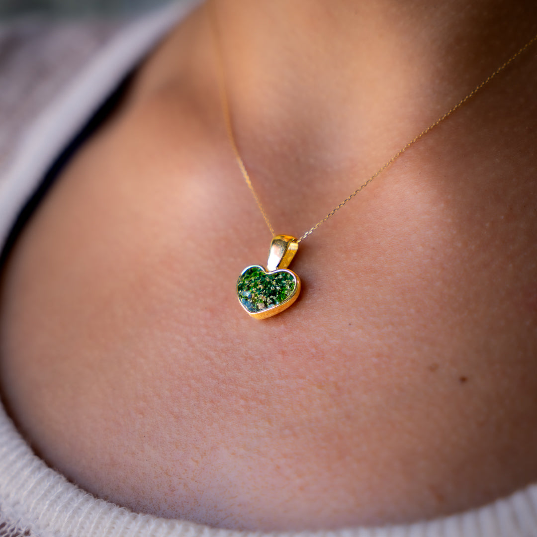 Ashes 9ct Gold Heart Pendant