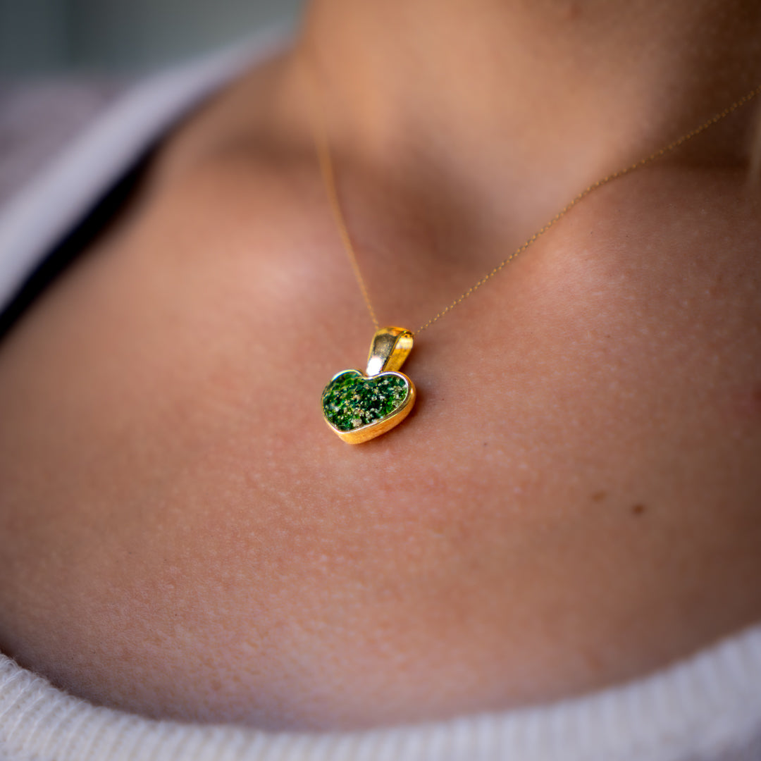 Ashes 9ct Gold Heart Pendant