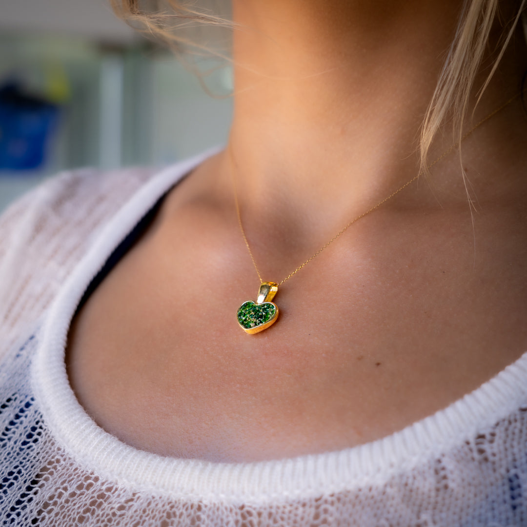 Ashes 9ct Gold Heart Pendant