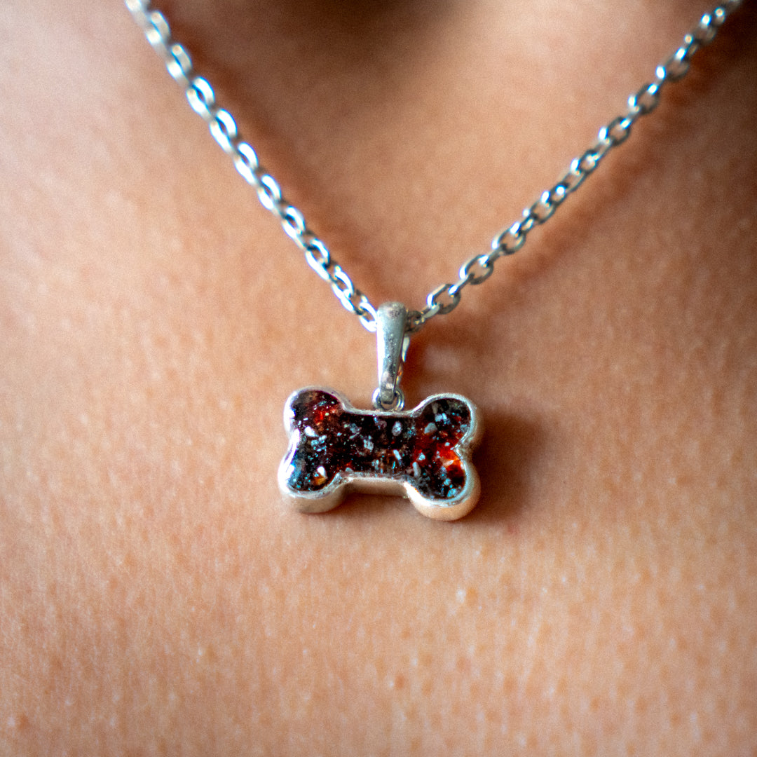 Ashes Dog Bone Pendant
