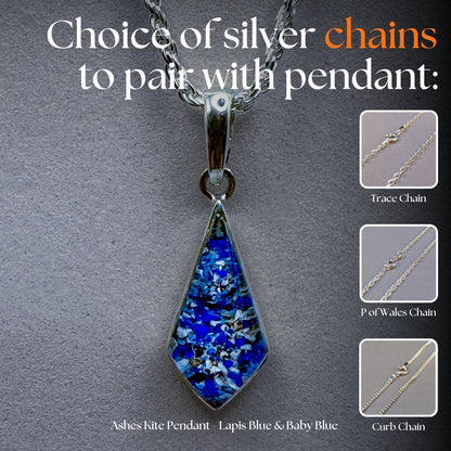 Ashes Kite Pendant Blue
