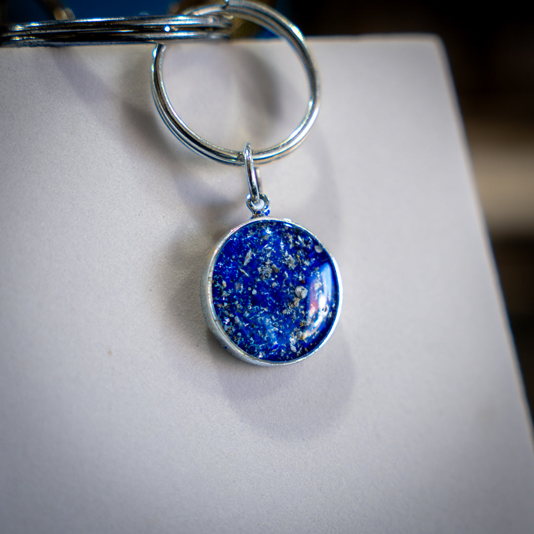 Ashes keyring round pendant