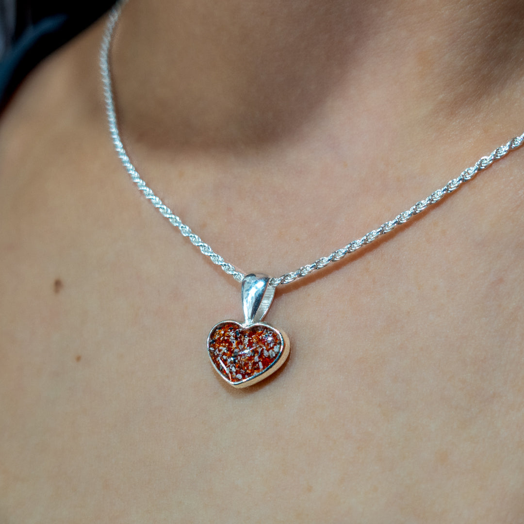 Ashes mini heart pendant