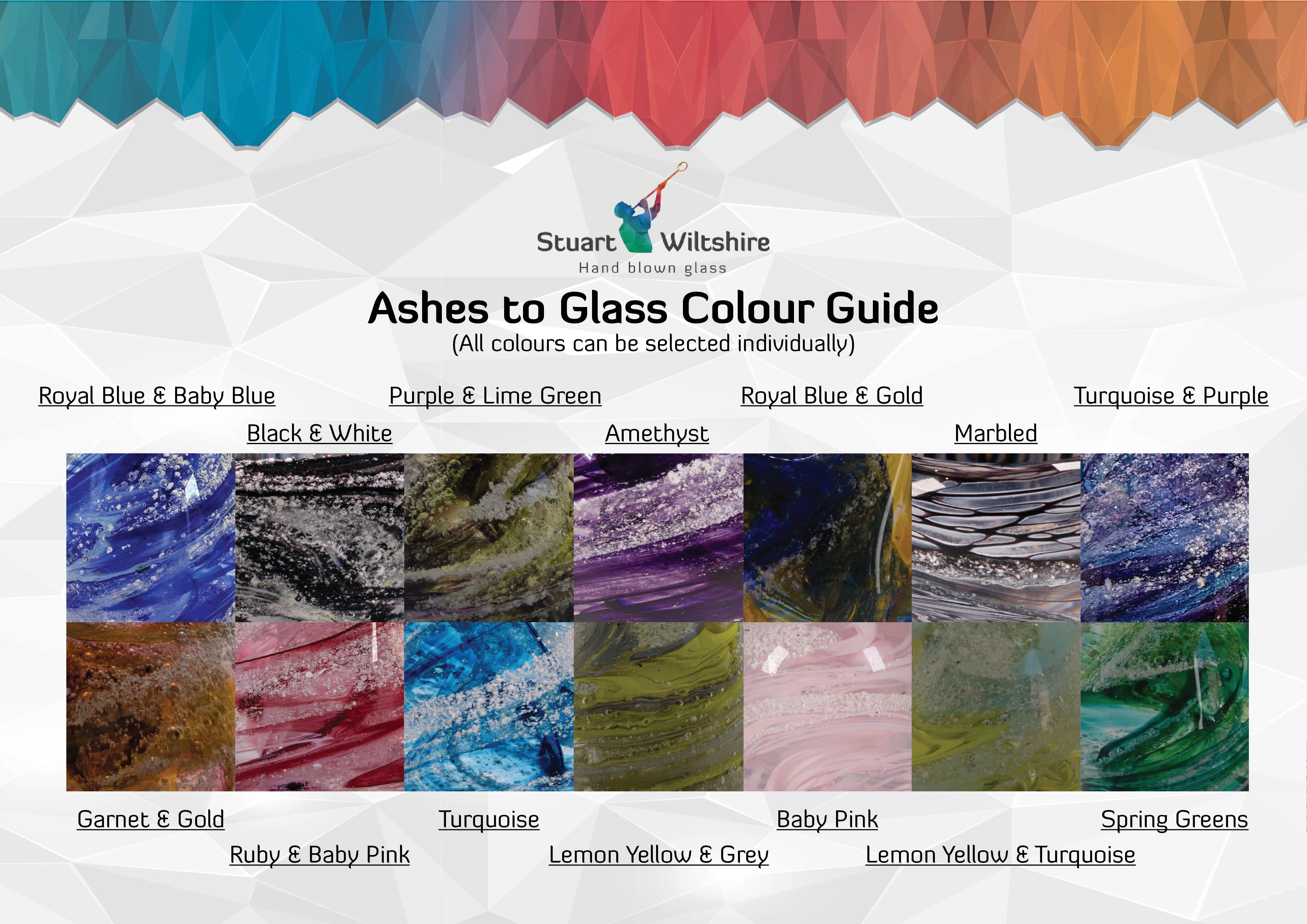 Ashes to Glass Colour Guide