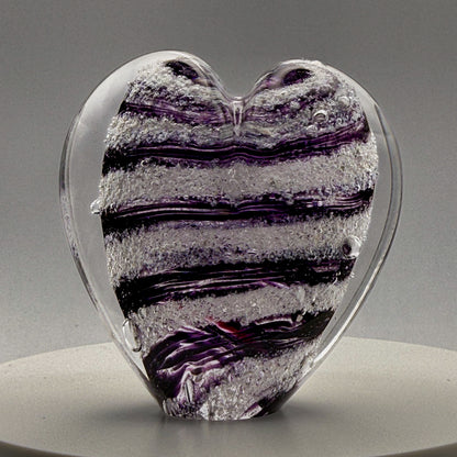 Ashes to Glass Mini Heart Ornament - Spring Greens