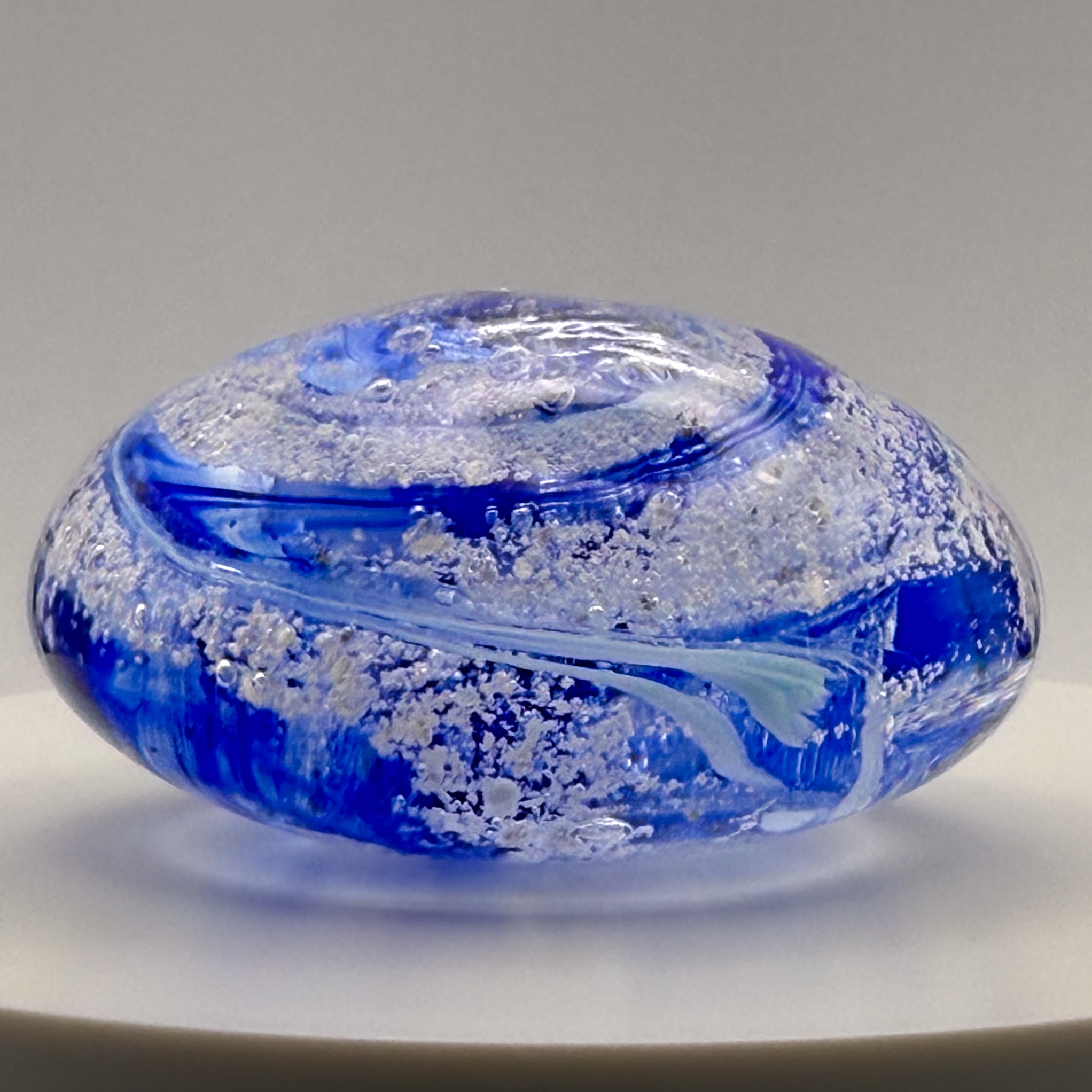 Ashes to Glass Pebble - Royal Blue & Baby Blue