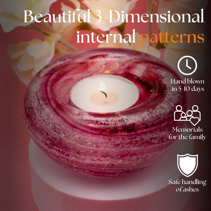 Ashes to Glass Candle Holder - Marbled 