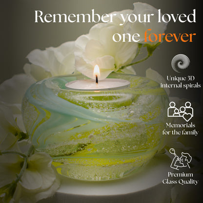 Ashes to Glass Candle Holder - Marbled 