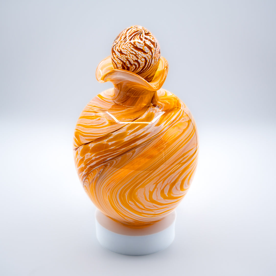 Glass Urn - Orange