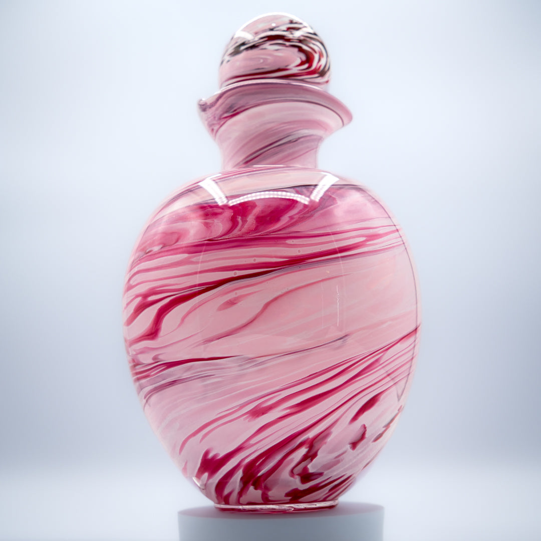 Glass Urn - Ruby & Baby Pink