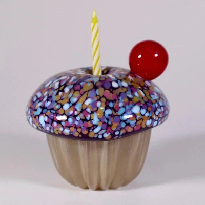 Glass cupcake