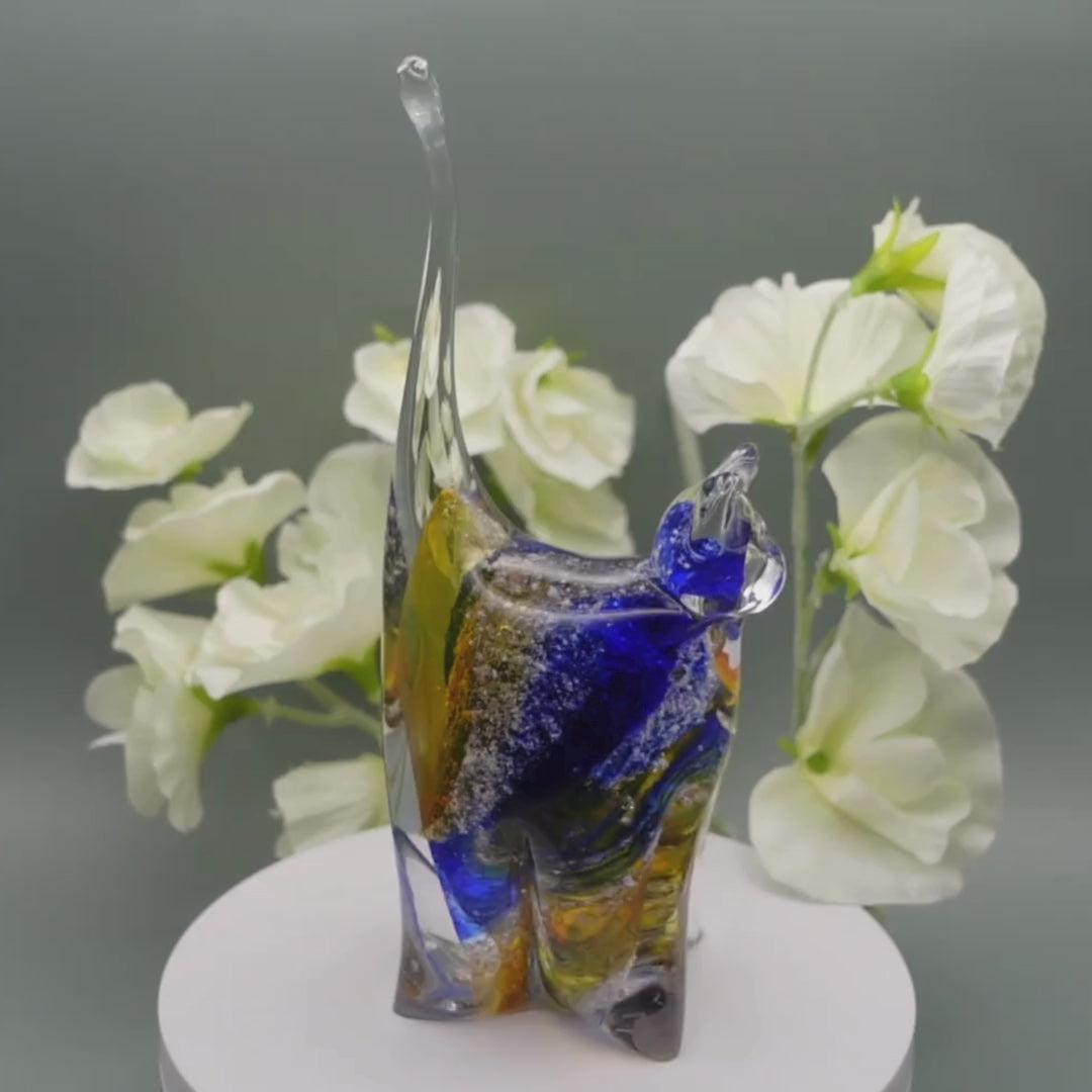 Ashes to glass cat ornament