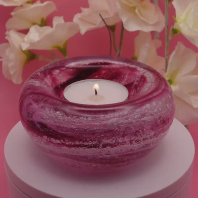 Ashes to glass candle holder