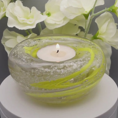 Ashes to glass candle holder