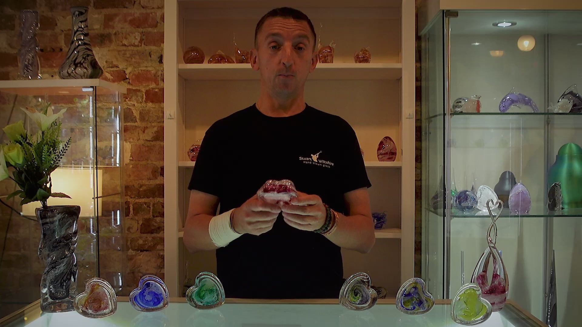 Ashes to Glass Step Heart Paperweight