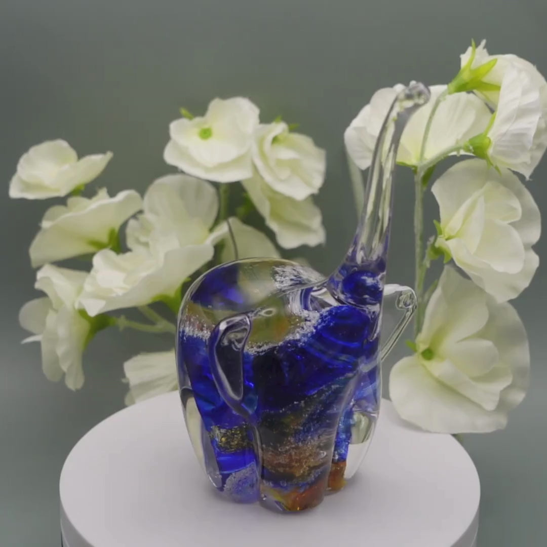 Ashes to glass elephant