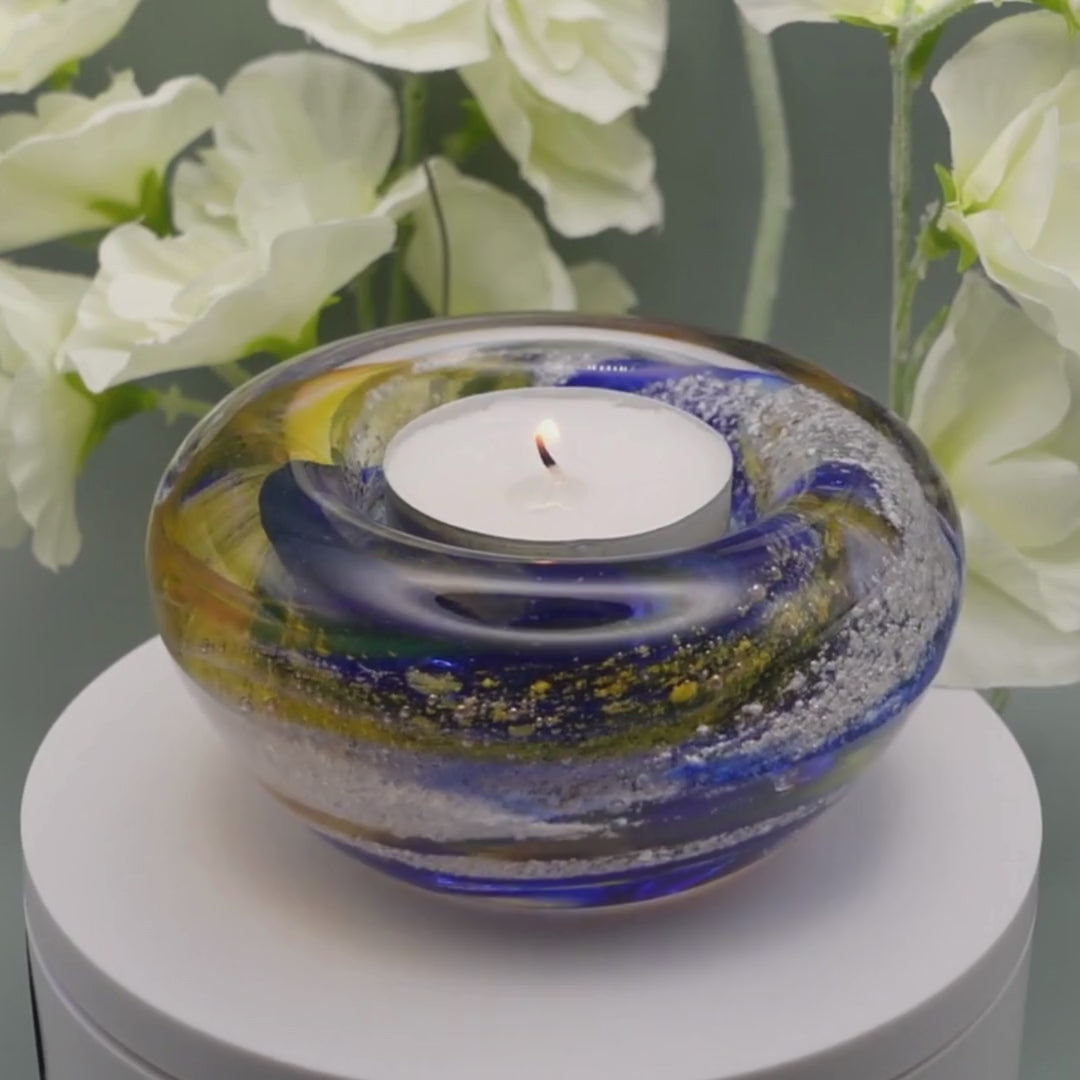 Ashes to glass candle holder
