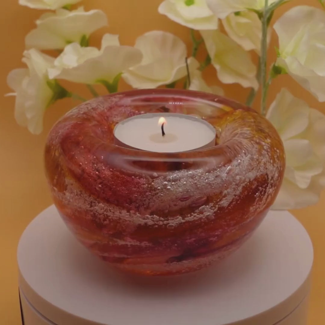 Ashes to glass candle holder