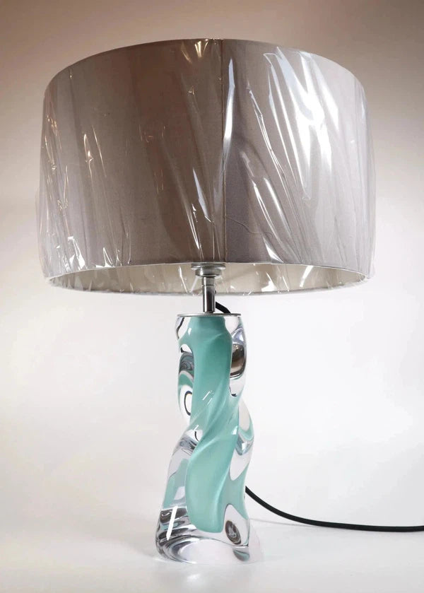 Vortex Table Lamps-Table lamps-Stuart Wiltshire Glass Outlet-Robins Egg Blue-Medium-Stuart Wiltshire Glass Ltd